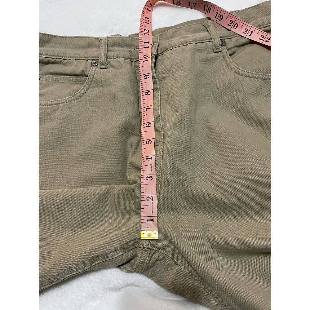 Woolrich Women’s Khaki Pants Fleece Lined Sz 12 button Heavy Workwear Chore - Picture 10 of 12